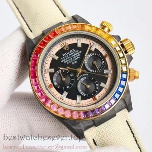RXGR Rolex Daytona Carbon Fiber Automatic Diamonds Sapphire RXGR211