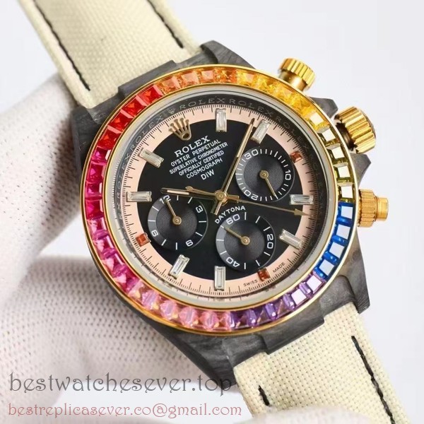 RXGR Rolex Daytona Carbon Fiber Automatic Diamonds Sapphire RXGR211